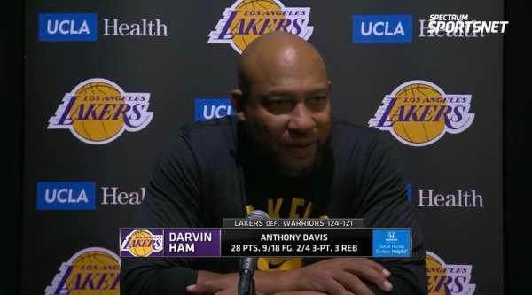 半岛体育娱乐-执教首胜！哈姆：球队氛围好 从来不担心浓眉的能力